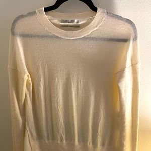 All Saints sweater - merino layered silk bottom xs